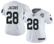 Wholesale Cheap Women's Las Vegas Raiders White #28 Josh Jacobs 2020 Inaugural Season Vapor Untouchable Limited Stitched Jersey
