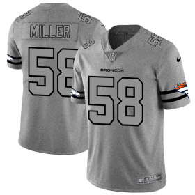 Wholesale Cheap Denver Broncos #58 Von Miller Men\'s Nike Gray Gridiron II Vapor Untouchable Limited NFL Jersey