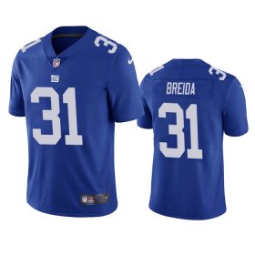 Wholesale Cheap Men\'s New York Giants #31 Matt Breida Blue Vapor Untouchable Limited Stitched Jersey