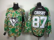 Wholesale Cheap Penguins #87 Sidney Crosby Camo Veterans Day Practice Stitched NHL Jersey