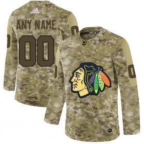 Wholesale Cheap Men\'s Adidas Blackhawks Personalized Camo Authentic NHL Jersey