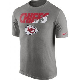 Wholesale Cheap Men\'s Kansas City Chiefs Nike Charcoal Legend Staff Practice Performance T-Shirt