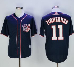 Wholesale Cheap Nationals #11 Ryan Zimmerman Navy Blue New Cool Base Stitched MLB Jersey