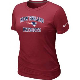Wholesale Cheap Women\'s Nike New England Patriots Heart & Soul NFL T-Shirt Red