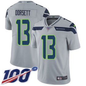 Wholesale Cheap Nike Seahawks #13 Phillip Dorsett Grey Alternate Men\'s Stitched NFL 100th Season Vapor Untouchable Limited Jersey