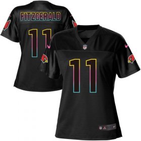 Wholesale Cheap Nike Cardinals #11 Larry Fitzgerald Black Women\'s NFL Fashion Game Jersey