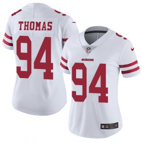 Wholesale Cheap Nike 49ers #94 Solomon Thomas White Women\'s Stitched NFL Vapor Untouchable Limited Jersey