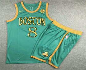 Wholesale Cheap Men\'s Boston Celtics #8 Kemba Walker NEW Green Nike 2020 Swingman Stitched NBA Jersey With Shorts