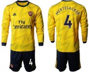 Wholesale Cheap Arsenal #4 Mertesacker Away Long Sleeves Soccer Club Jersey