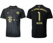 Wholesale Cheap Men 2021-2022 Club Bayern Munchen away aaa version black 1 Adidas Soccer Jersey