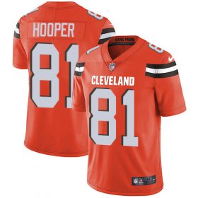 Wholesale Cheap Nike Browns #81 Austin Hooper Orange Alternate Men\'s Stitched NFL Vapor Untouchable Limited Jersey
