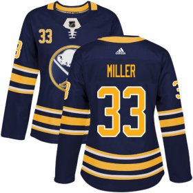 Wholesale Cheap Adidas Sabres #33 Colin Miller Navy Blue Home Authentic Women\'s Stitched NHL Jersey