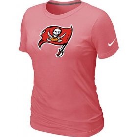 Wholesale Cheap Women\'s Nike Tampa Bay Buccaneers Pink Logo T-Shirt