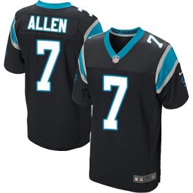 Wholesale Cheap Nike Panthers #7 Kyle Allen Black Team Color Men\'s Stitched NFL Elite Jersey