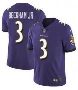 Wholesale Cheap Nike Baltimore Ravens #3 Odell Beckham Jr Purple Vapor Untouchable Limited Jersey