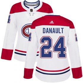 Wholesale Cheap Adidas Canadiens #24 Phillip Danault White Road Authentic Women\'s Stitched NHL Jersey