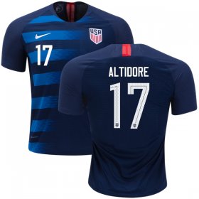 Wholesale Cheap USA #17 Altidore Away Kid Soccer Country Jersey