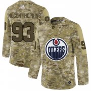 Wholesale Cheap Adidas Oilers #93 Ryan Nugent-Hopkins Camo Authentic Stitched NHL Jersey