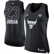 Wholesale Cheap Nike Chicago Bulls #23 Michael Jordan Black Women's NBA Jordan Swingman 2018 All-Star Game Jersey