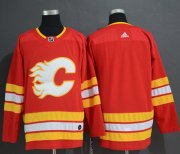 Wholesale Cheap Adidas Flames Blank Red Alternate Authentic Stitched NHL Jersey