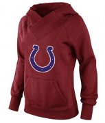 Wholesale Cheap Women's Indianapolis Colts Logo Pullover Hoodie Red-1
