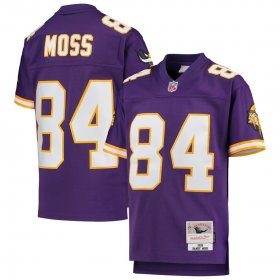 Wholesale Cheap Youth Minnesota Vikings #84 Randy Moss Mitchell & Ness Purple 1998 Legacy Retired Player Jersey