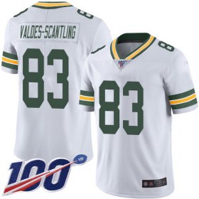 Wholesale Cheap Nike Packers #83 Marquez Valdes-Scantling White Men\'s Stitched NFL 100th Season Vapor Limited Jersey