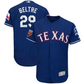 Wholesale Cheap Rangers #29 Adrian Beltre Blue 2018 Spring Training Authentic Flex Base Stitched MLB Jersey