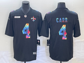 Wholesale Cheap Men\'s New Orleans Saints #4 Derek Carr Multi-Color Black 2020 NFL Crucial Catch Vapor Untouchable Nike Limited Jersey