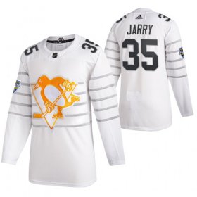 Cheap Men\'s Pittsburgh Penguins #35 Tristan Jarry White All Star Stitched NHL Jersey