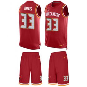 Wholesale Cheap Nike Buccaneers #33 Carlton Davis III Red Team Color Men\'s Stitched NFL Limited Tank Top Suit Jersey