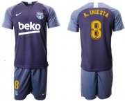 Wholesale Cheap Barcelona #8 A.Iniesta Blue Soccer Club Jersey