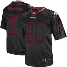 Wholesale Cheap Nike 49ers #20 Jimmie Ward Lights Out Black Men\'s Stitched NFL Elite Jersey