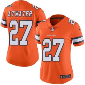 Wholesale Cheap Nike Broncos #27 Steve Atwater Orange Women\'s Stitched NFL Limited Rush Jersey