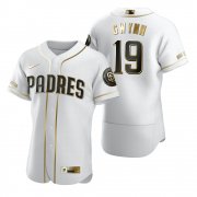 Wholesale Cheap San Diego Padres #19 Tony Gwynn White Nike Men's Authentic Golden Edition MLB Jersey