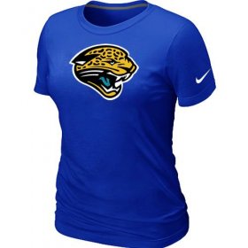 Wholesale Cheap Women\'s Nike Jacksonville Jaguars Logo NFL T-Shirt Blue