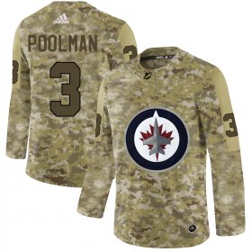 Wholesale Cheap Adidas Jets #3 Tucker Poolman Camo Authentic Stitched NHL Jersey
