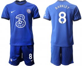 Wholesale Cheap Men 2020-2021 club Chelsea home 8 blue Soccer Jerseys