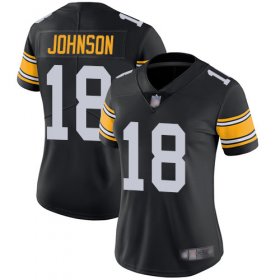 Wholesale Cheap Nike Steelers #18 Diontae Johnson Black Alternate Women\'s Stitched NFL Vapor Untouchable Limited Jersey