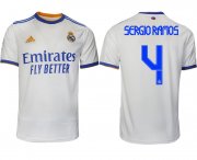 Wholesale Cheap Men 2021-2022 Club Real Madrid home aaa version white 4 Soccer Jerseys