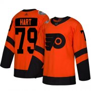 Wholesale Cheap Adidas Flyers #79 Carter Hart Orange Authentic 2019 Stadium Series Stitched Youth NHL Jersey