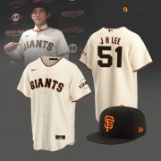 Cheap Men's San Francisco Giants #51 Jung-Hoo Lee Cream Home Nike Jersey