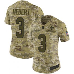 Wholesale Cheap Nike Saints #3 Bobby Hebert Camo Women\'s Stitched NFL Limited 2018 Salute to Service Jersey
