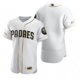 Wholesale Cheap San Diego Padres Blank White Nike Men\'s Authentic Golden Edition MLB Jersey