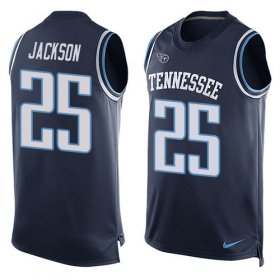 Wholesale Cheap Nike Titans #25 Adoree\' Jackson Navy Blue Team Color Men\'s Stitched NFL Limited Tank Top Jersey