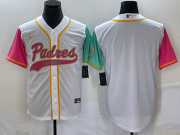 Wholesale Cheap Men's San Diego Padres Blank White NEW 2023 City Connect Cool Base Stitched Jersey
