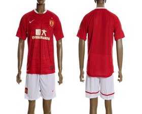 Wholesale Cheap Guangzhou Evergrande Blank 2012/2013 Red Home Soccer Club Jersey