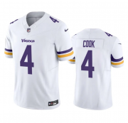 Wholesale Cheap Men's Minnesota Vikings #4 Dalvin Cook White 2023 F.U.S.E. Vapor Untouchable Stitched Jersey
