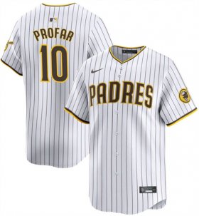 Cheap Men\'s San Diego Padres #10 Jurickson Profar White 2024 Home Limited Baseball Stitched Jersey