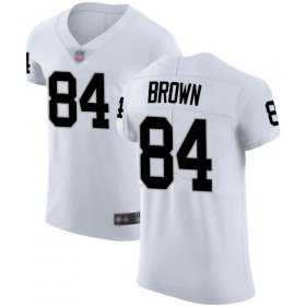 Wholesale Cheap Nike Raiders #84 Antonio Brown White Men\'s Stitched NFL Vapor Untouchable Elite Jersey
